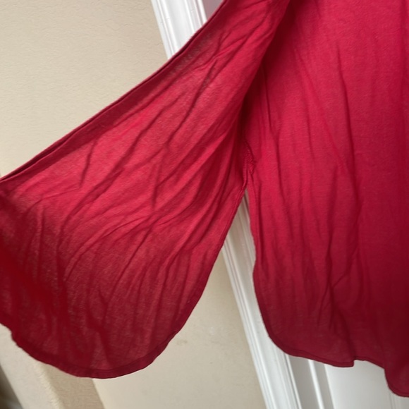 Cato button down red shirt with pockets size large - Picture 4 of 5